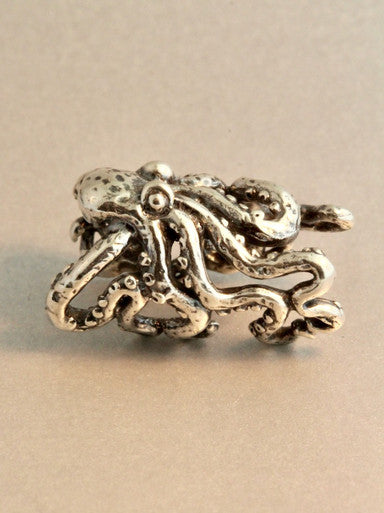 Octopus Ear Crest Cuff - Sterling Silver