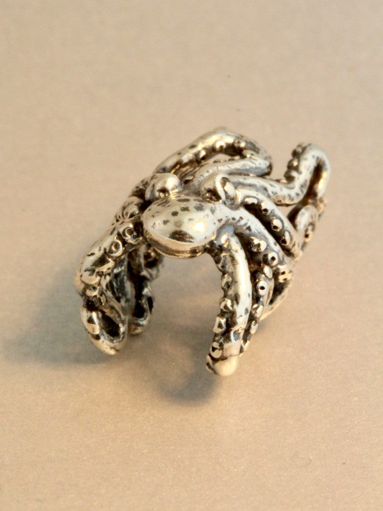 Octopus Ear Crest Cuff - Silver