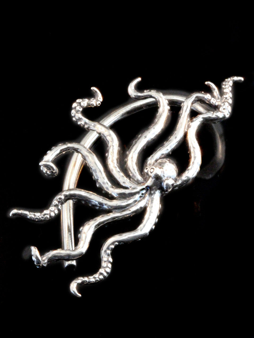 Octopus Ear Wrap in Sterling Silver
