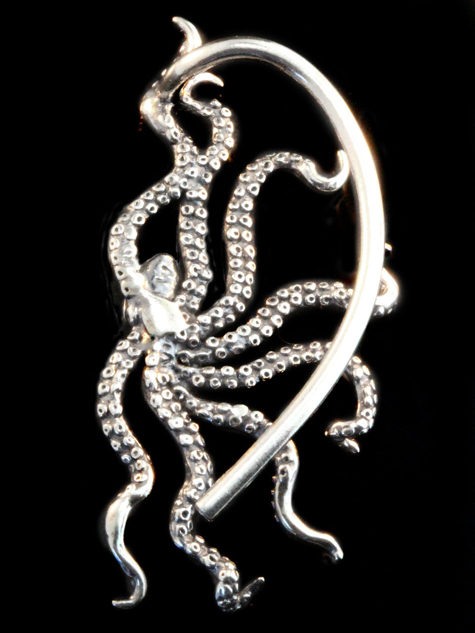 Octopus Ear Wrap in Sterling Silver