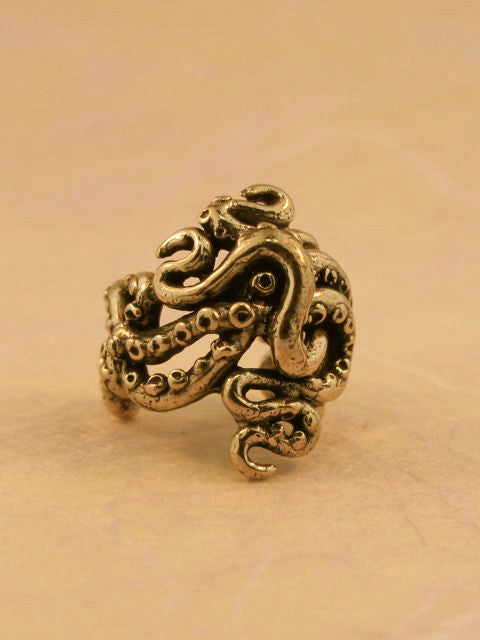 Octopus Tentacle Twist Ear Cuff - Bronze