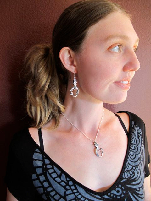 Oracle Dragon Pendant - Silver