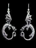 Oracle Dragon Earrings - Silver