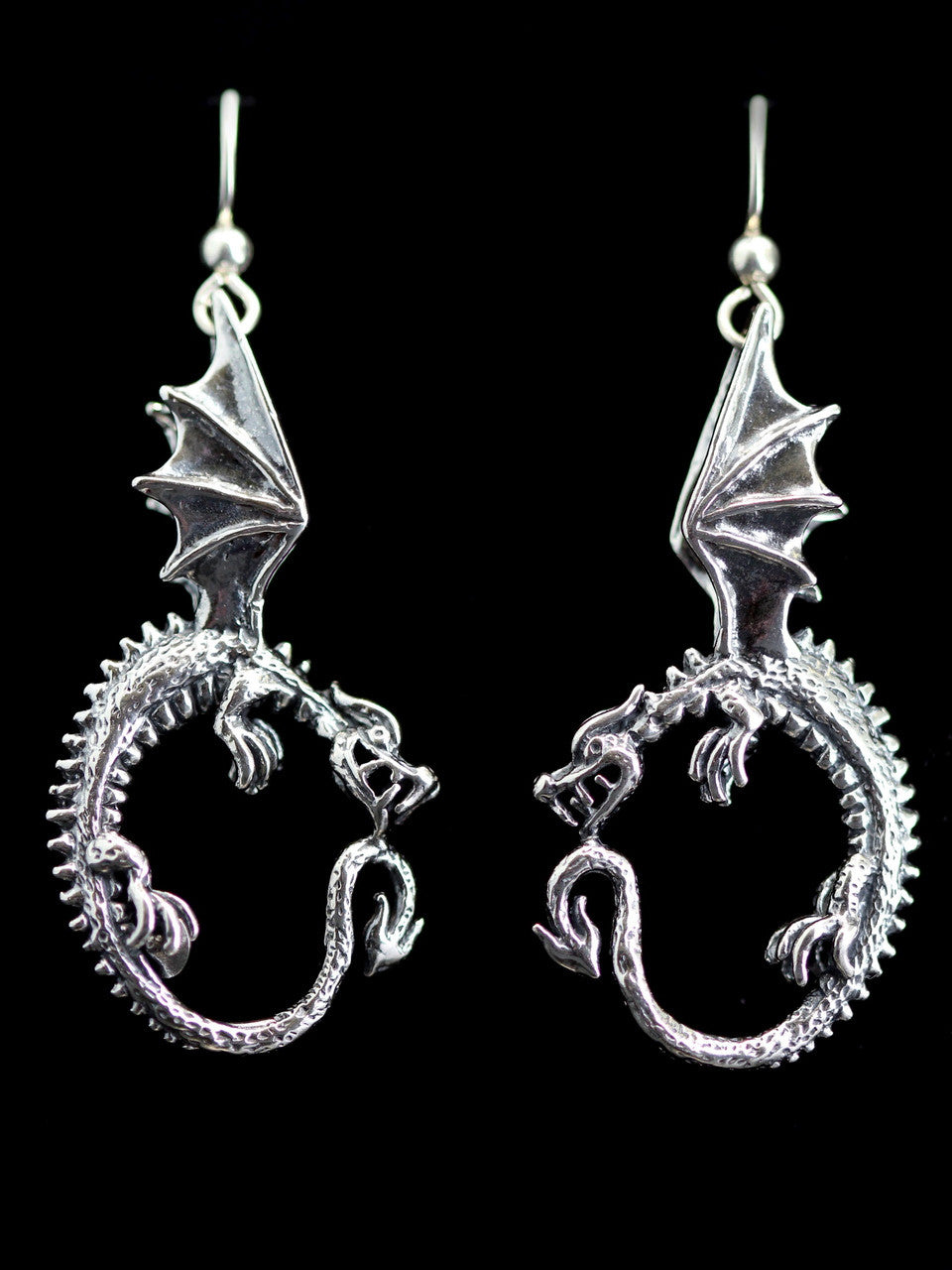 Oracle Dragon Earrings - Silver