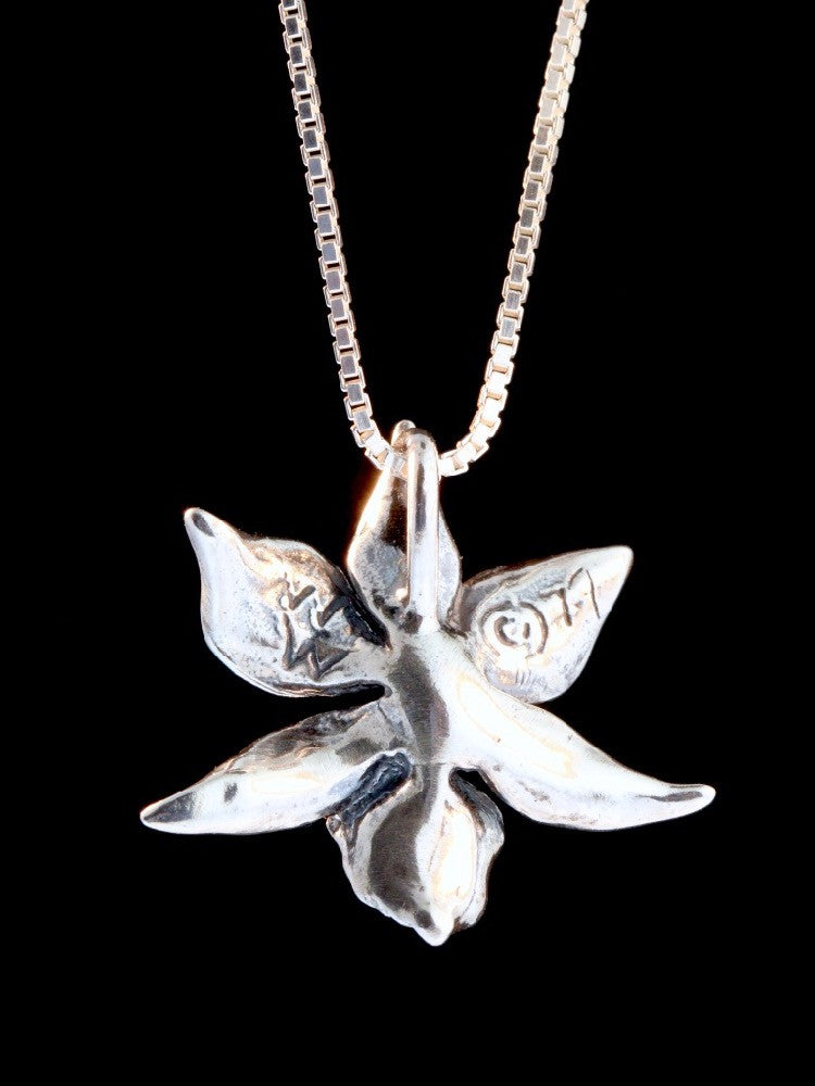 Orchid Charm in Silver