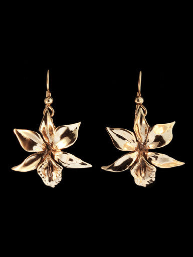Orchid Earrings - 14K Gold