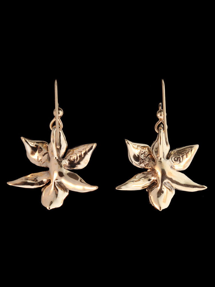Orchid Earrings in 14K Gold