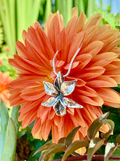 Orchid Charm - Silver