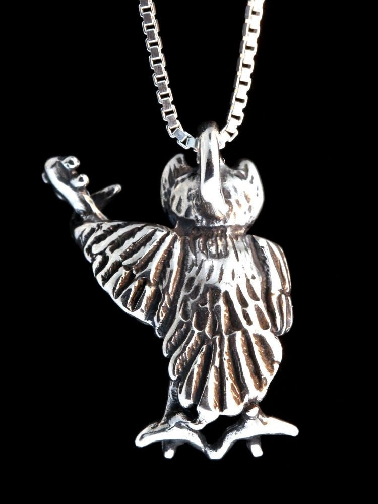 Owl with Guitar - Silver