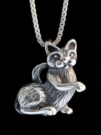 Edward Lear Poem - Pussy Cat Charm - Silver