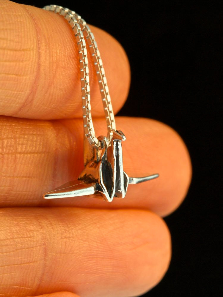 Peace Crane Charm - Silver