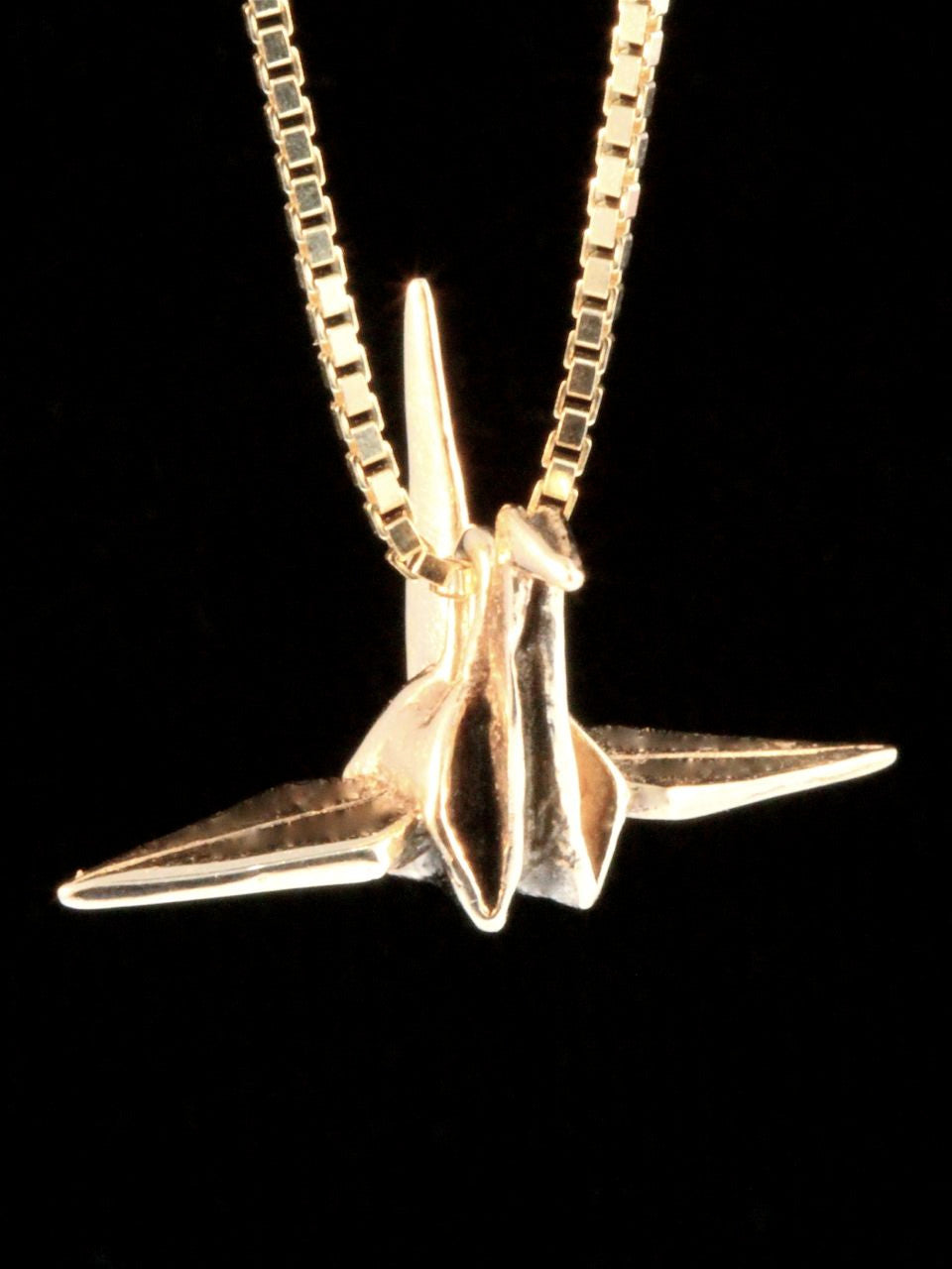 Peace Crane Charm in 14k Gold