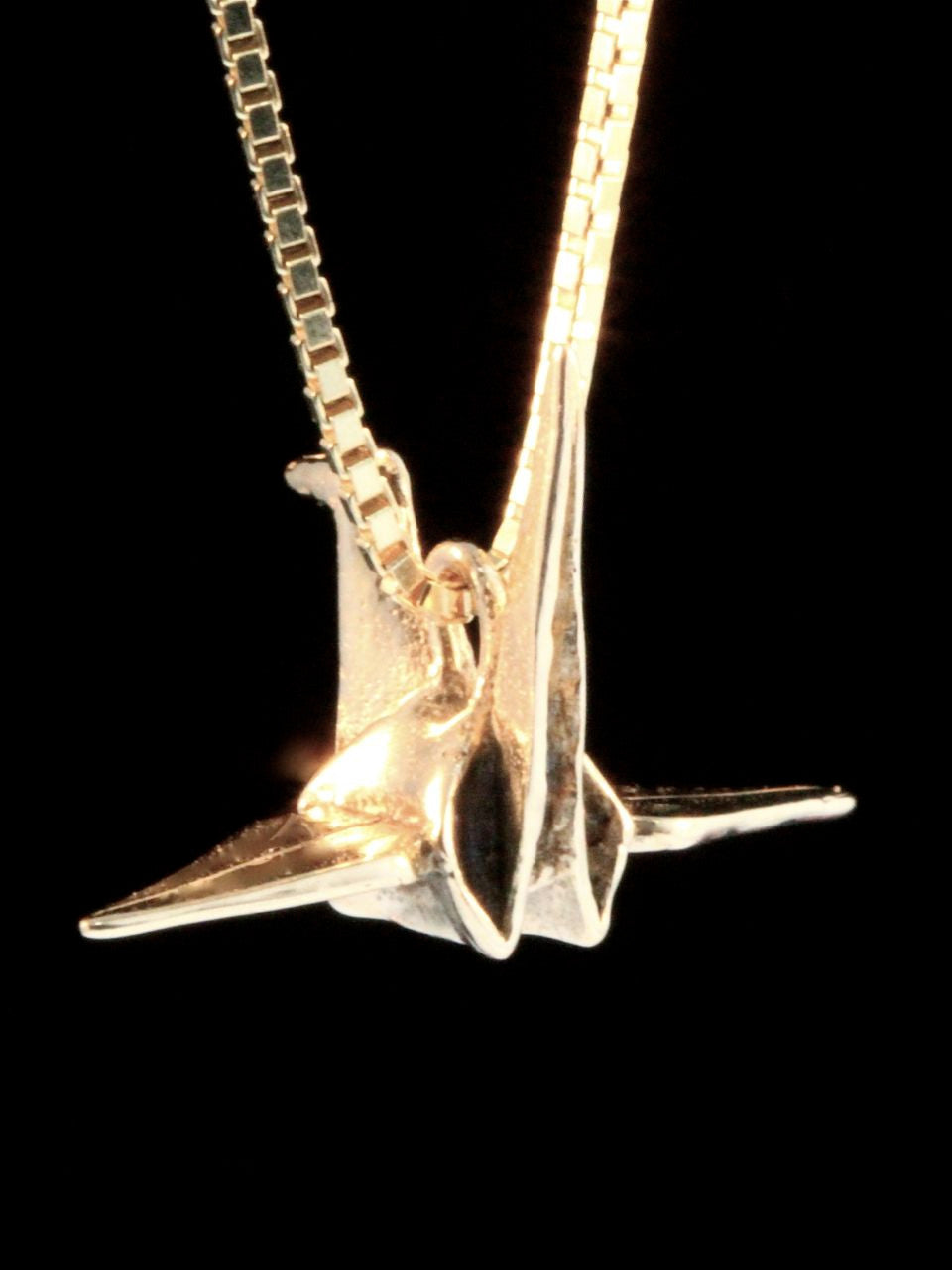 Peace Crane Charm in 14k Gold