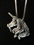 Unicorn Head Charm - Sterling Silver