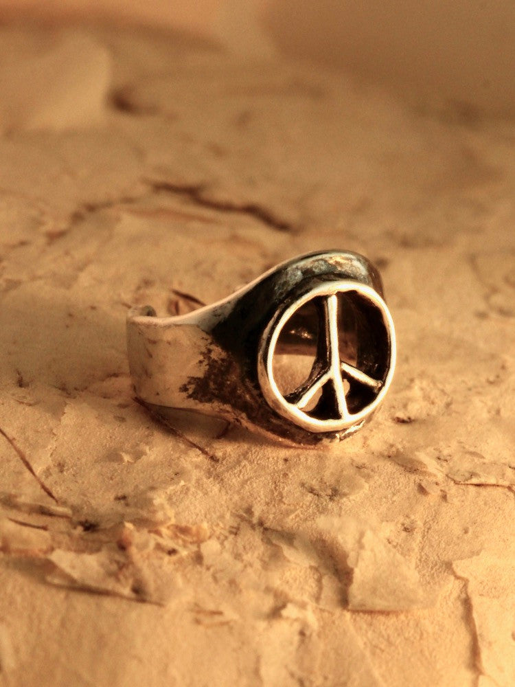 Peace Sign Ear Cuff - Silver