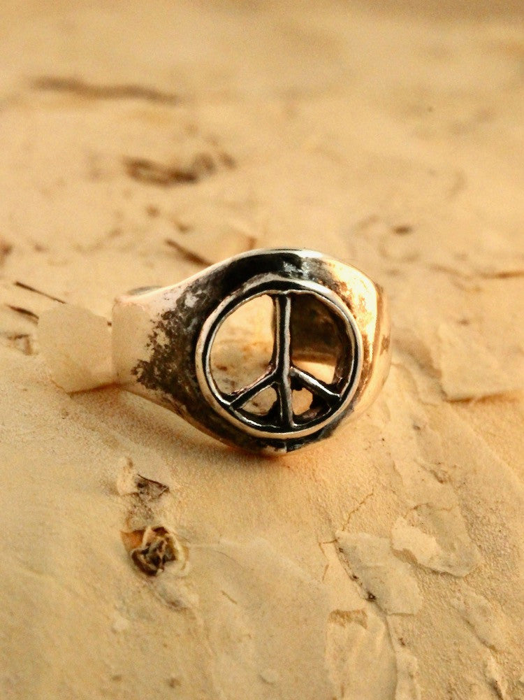 Peace Sign Ear Cuff - Sterling Silver