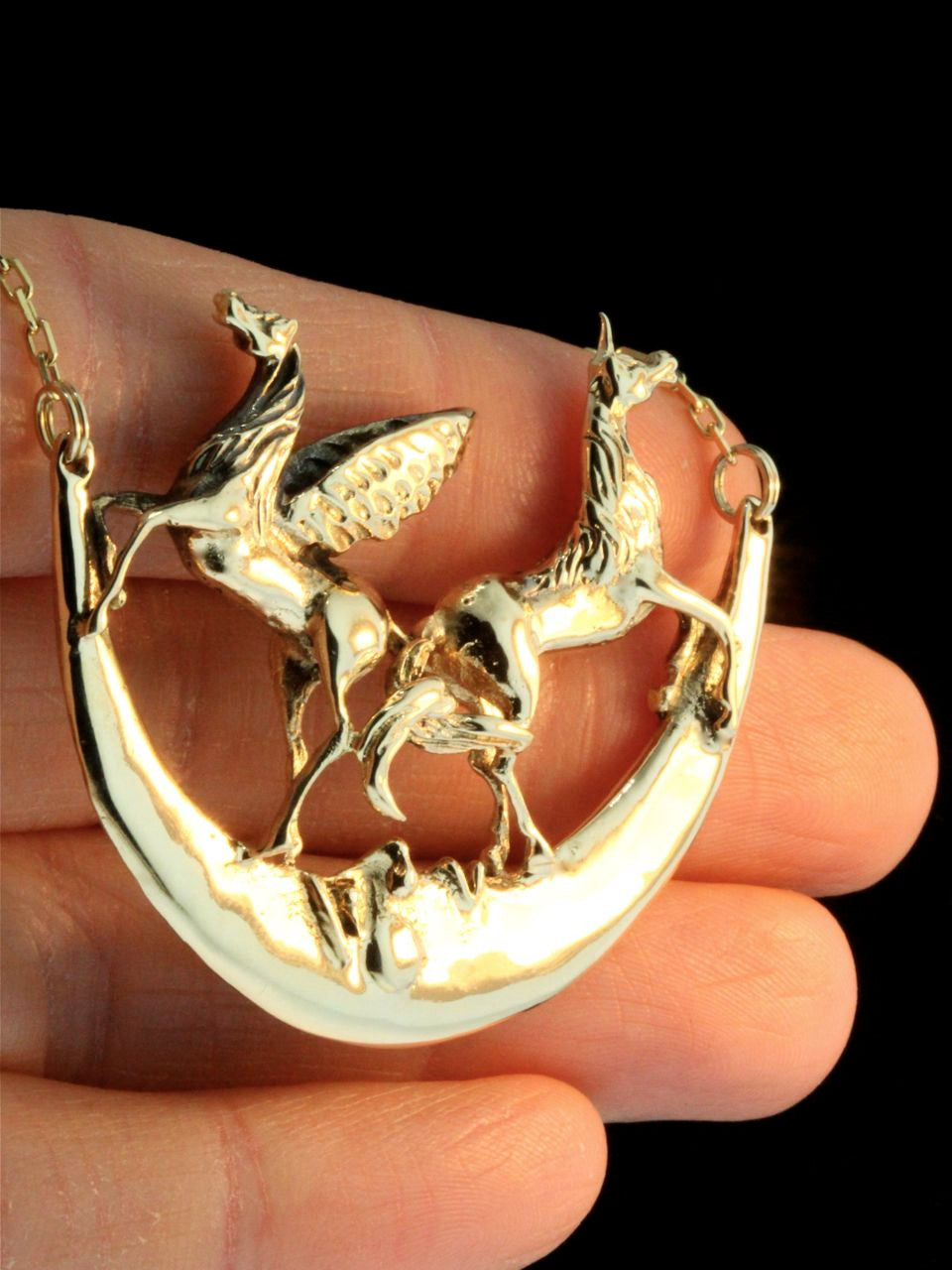 Pegasus Unicorn Moon -14k