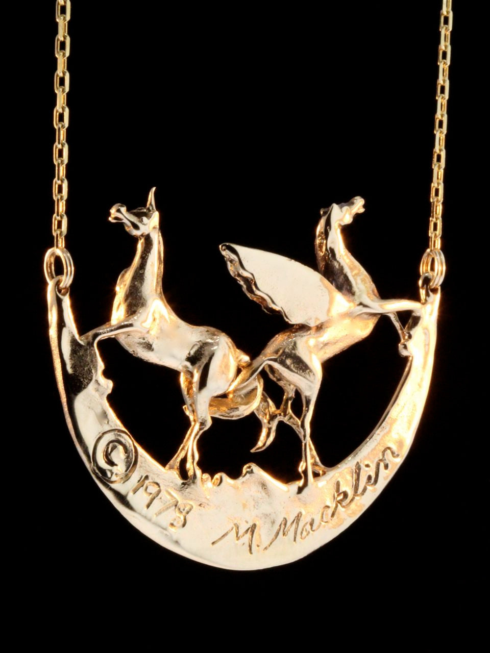 Pegasus Unicorn Moon -14k