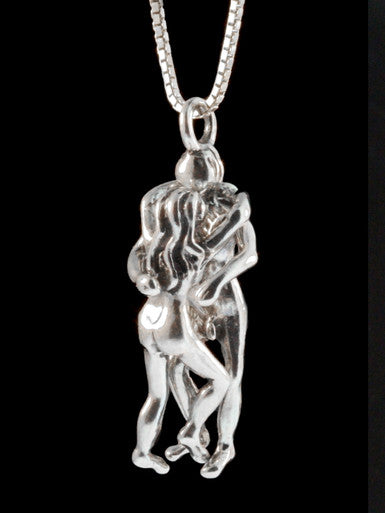 Two Part Lovers Pendant - Silver