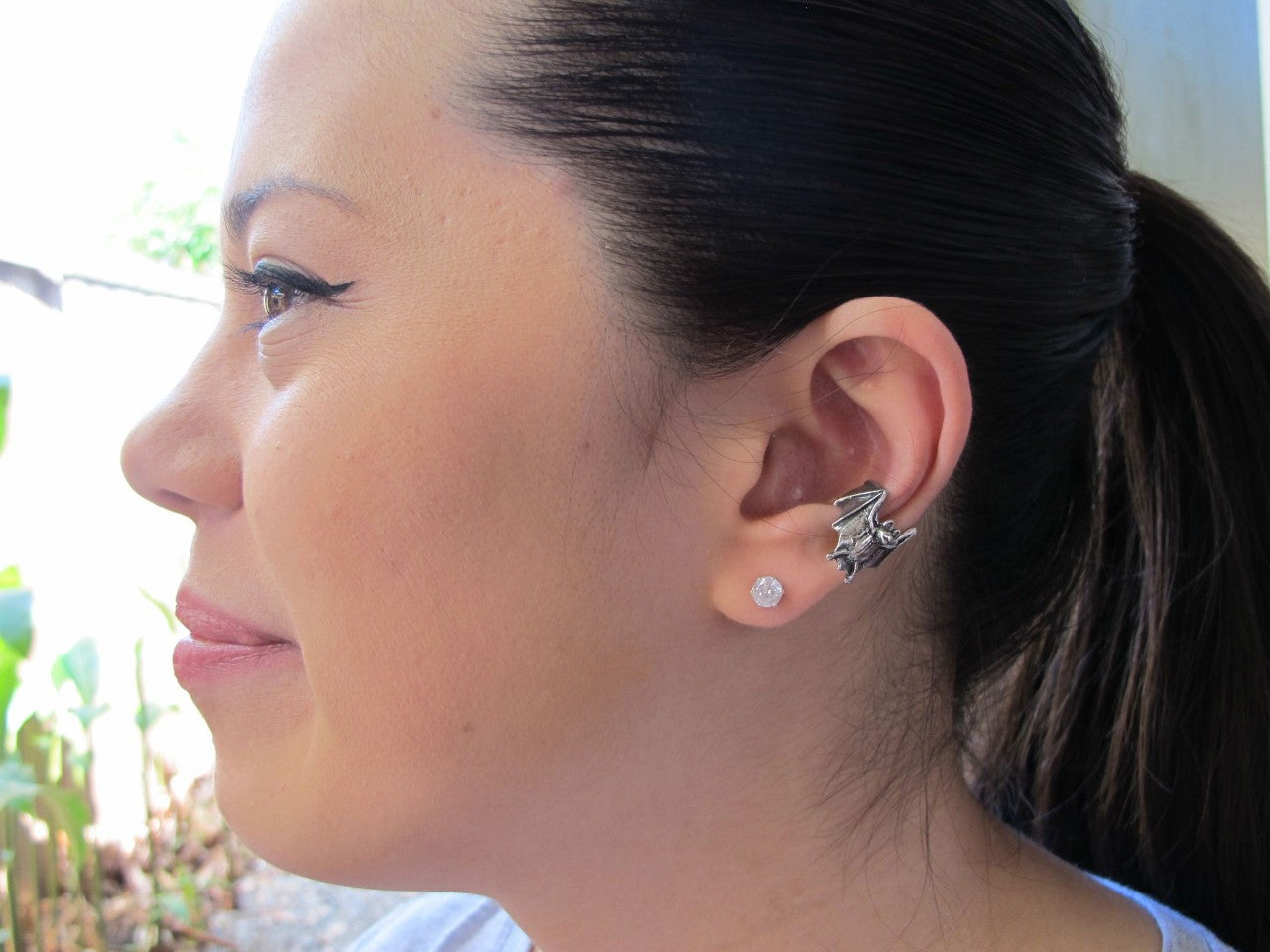 Pewter Bat Ear Cuff