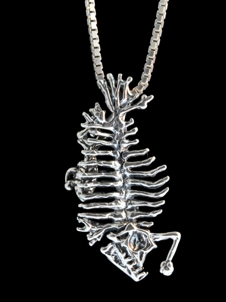 Phantom Angler Fish Skeleton with Tiny Fish