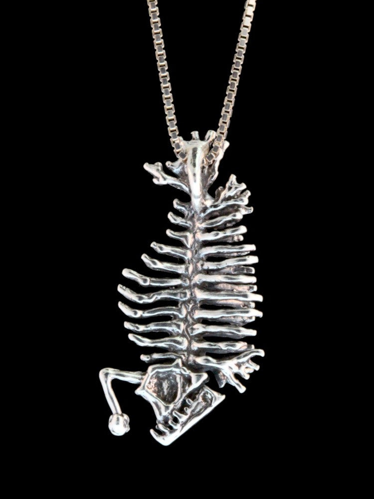 Phantom Angler Fish Skeleton - Silver