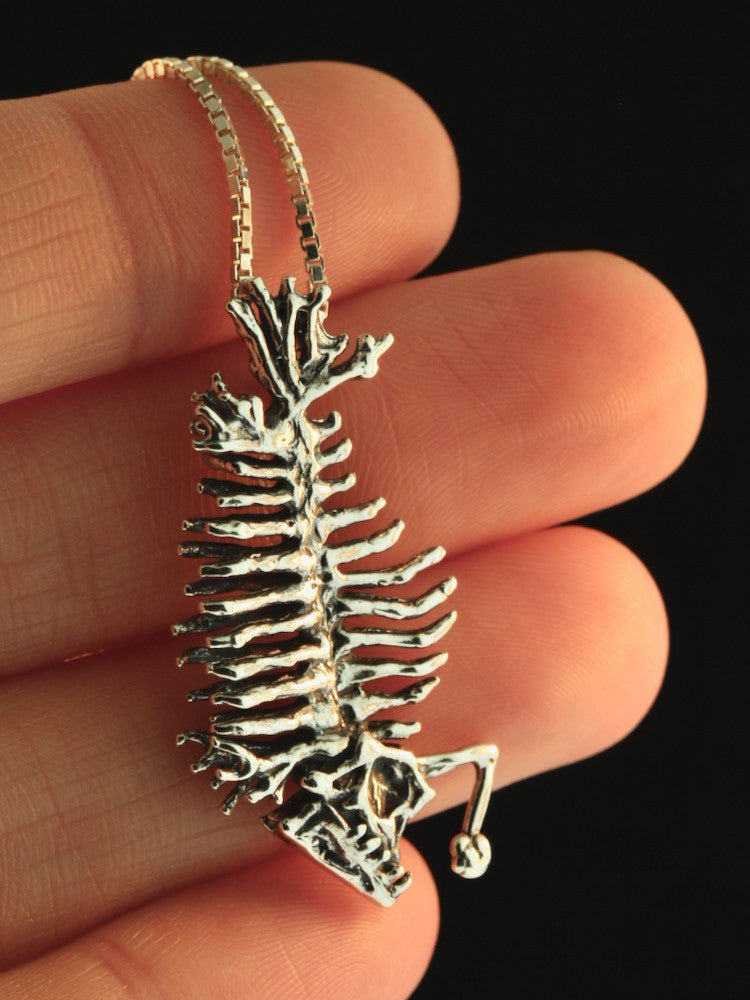 Phantom Angler Fish Skeleton - Silver