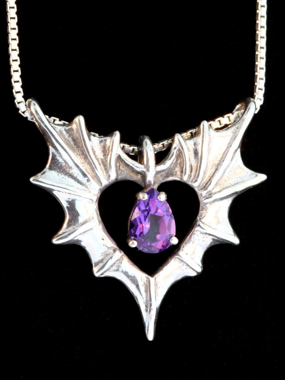 Phantom Heart Pendant with amethyst