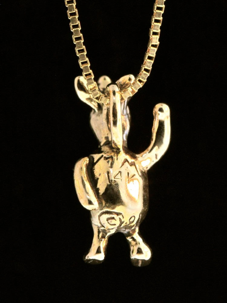 Classic Winnie The Pooh - Piglet Charm - 14K Gold