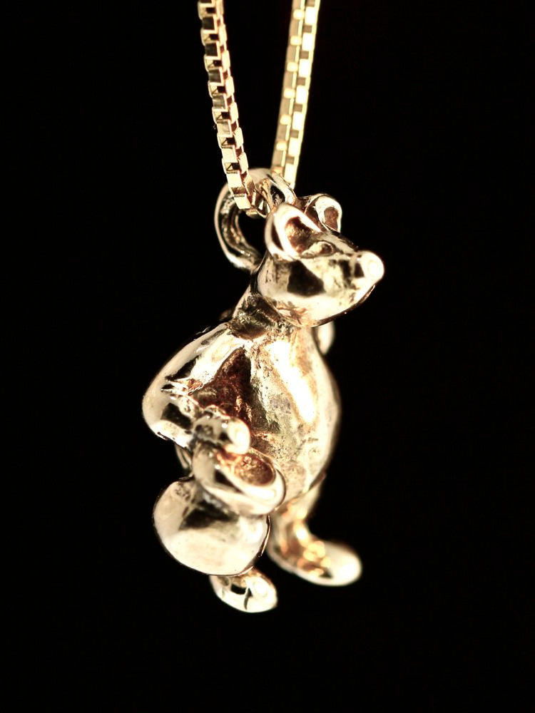 Classic Winnie The Pooh - Winnie The Pooh Charm - Solid 14k Gold