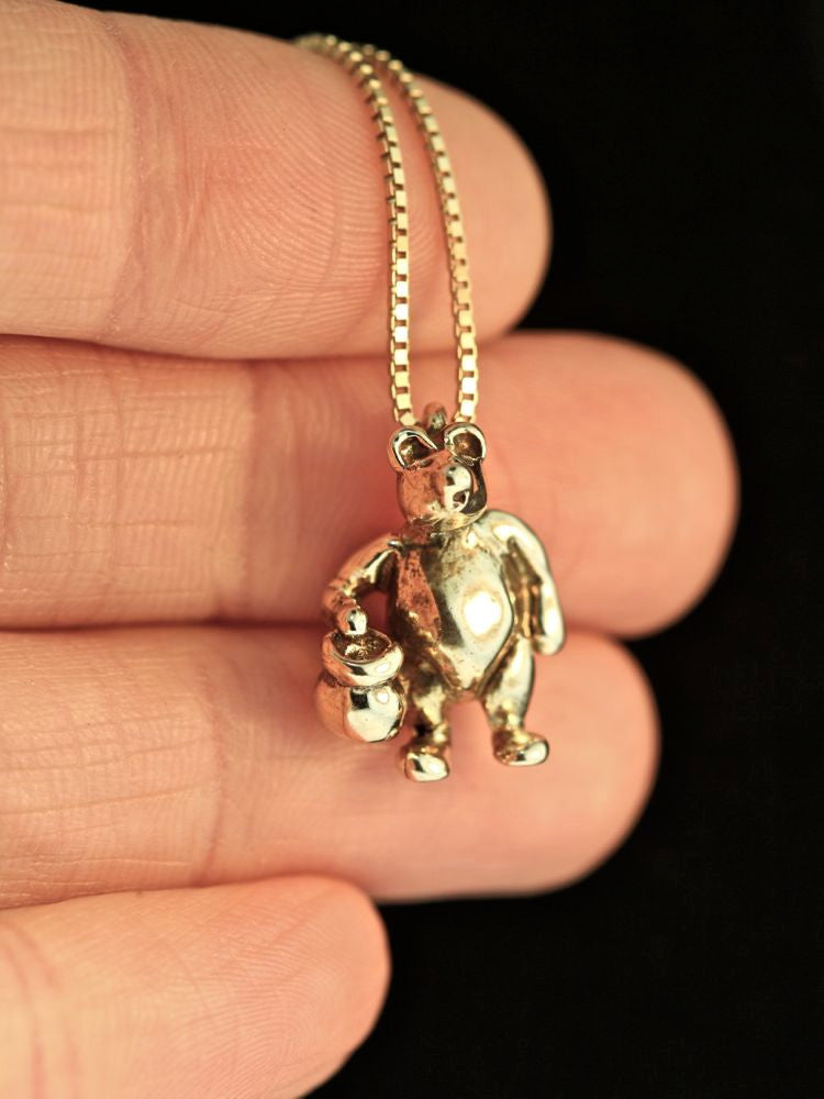 Classic Winnie The Pooh - Winnie The Pooh Charm - Solid 14k Gold