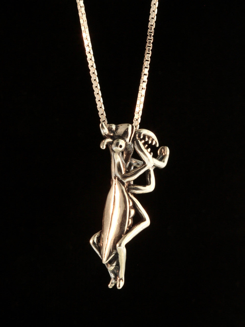 Praying Mantis Charm - Silver
