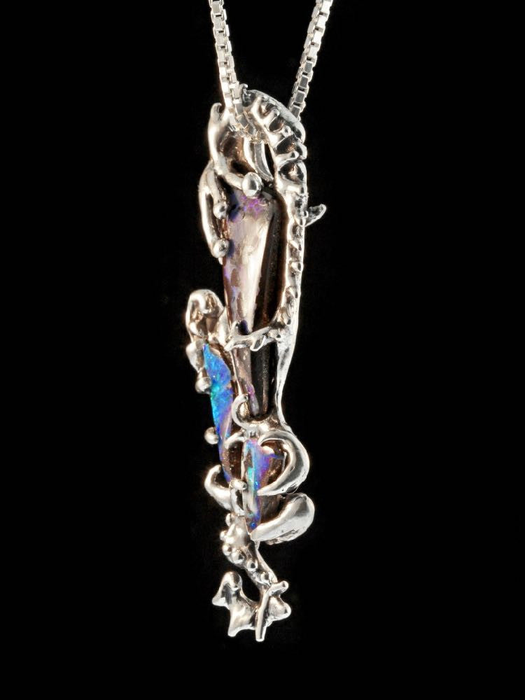 Primordial Opal Pendant in Silver