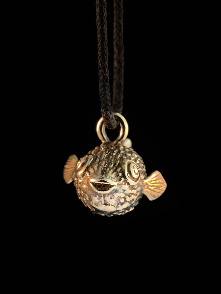 Puffer Fish Charm - Bronze