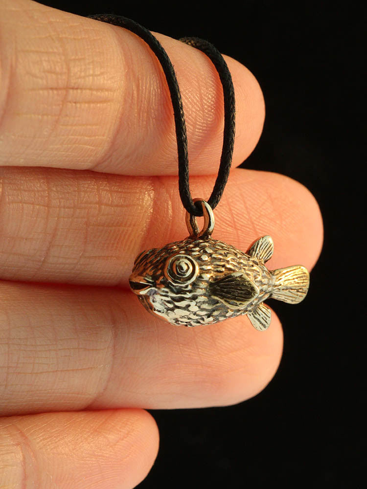 Puffer Fish Charm - Bronze