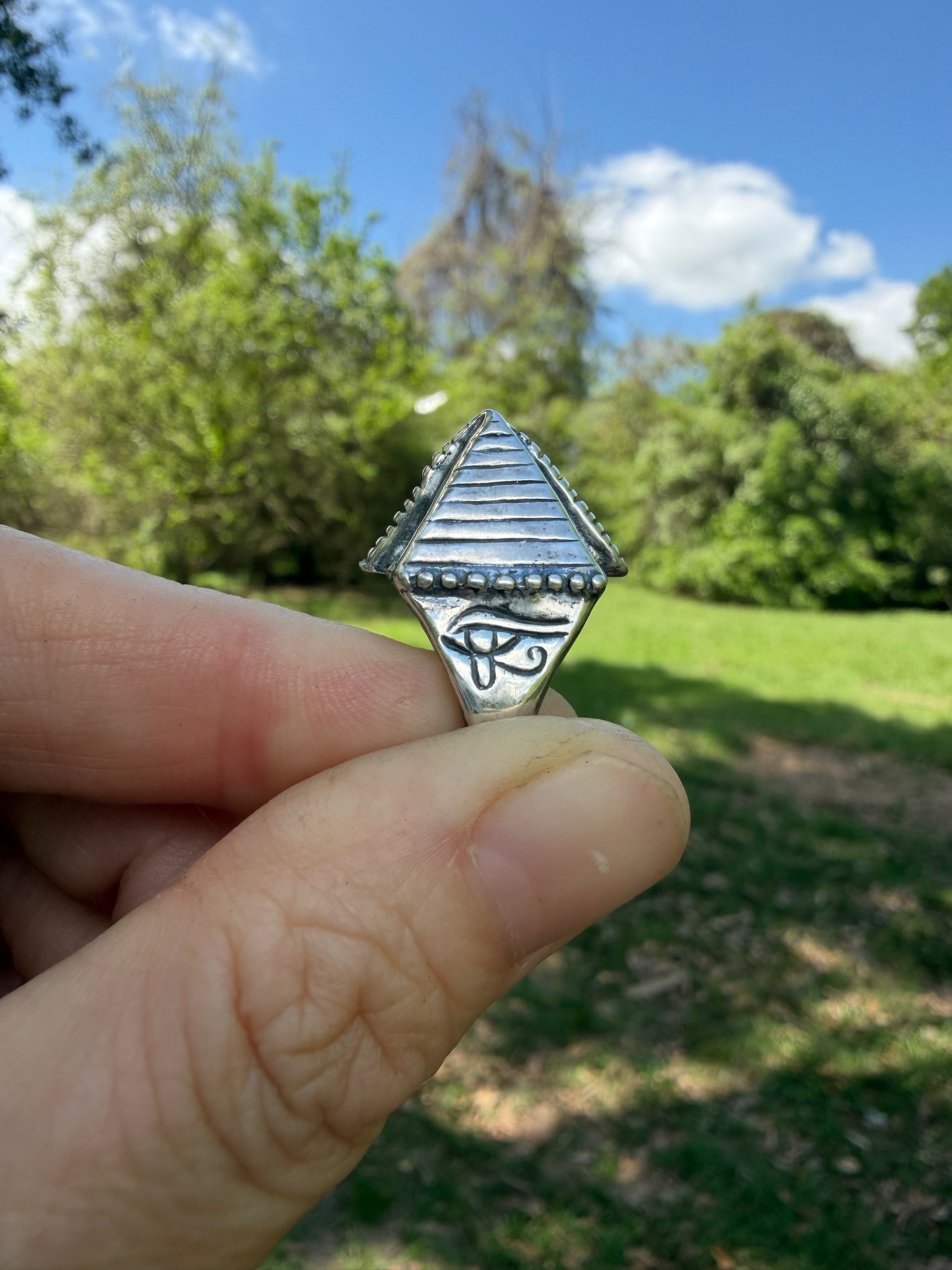 Pyramid Ring - Sterling Silver