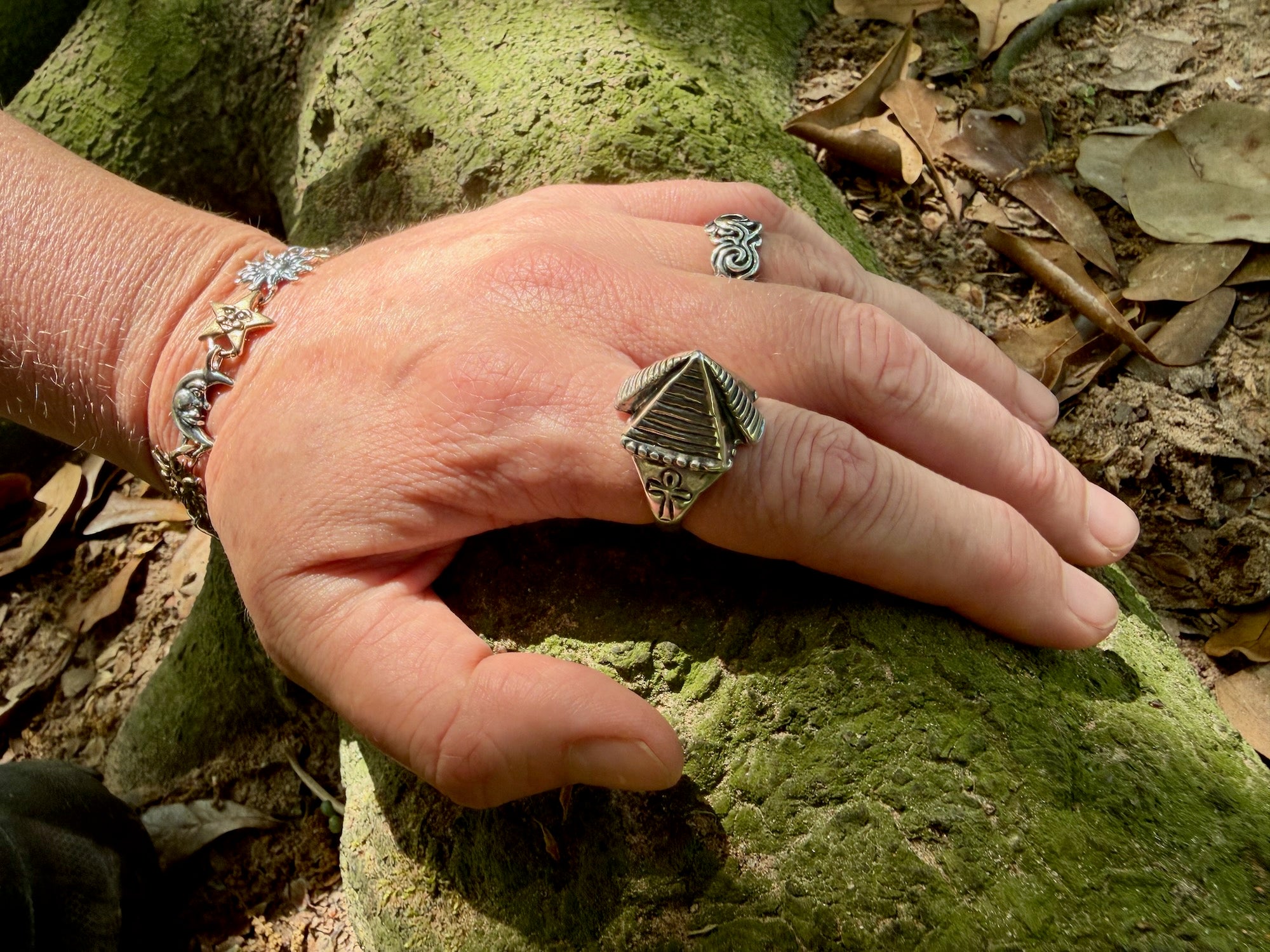 Pyramid Ring - Sterling Silver