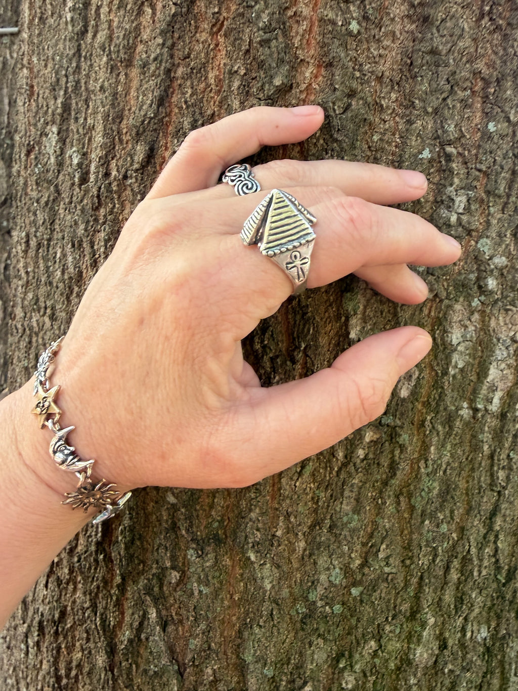 Pyramid Ring - Sterling Silver