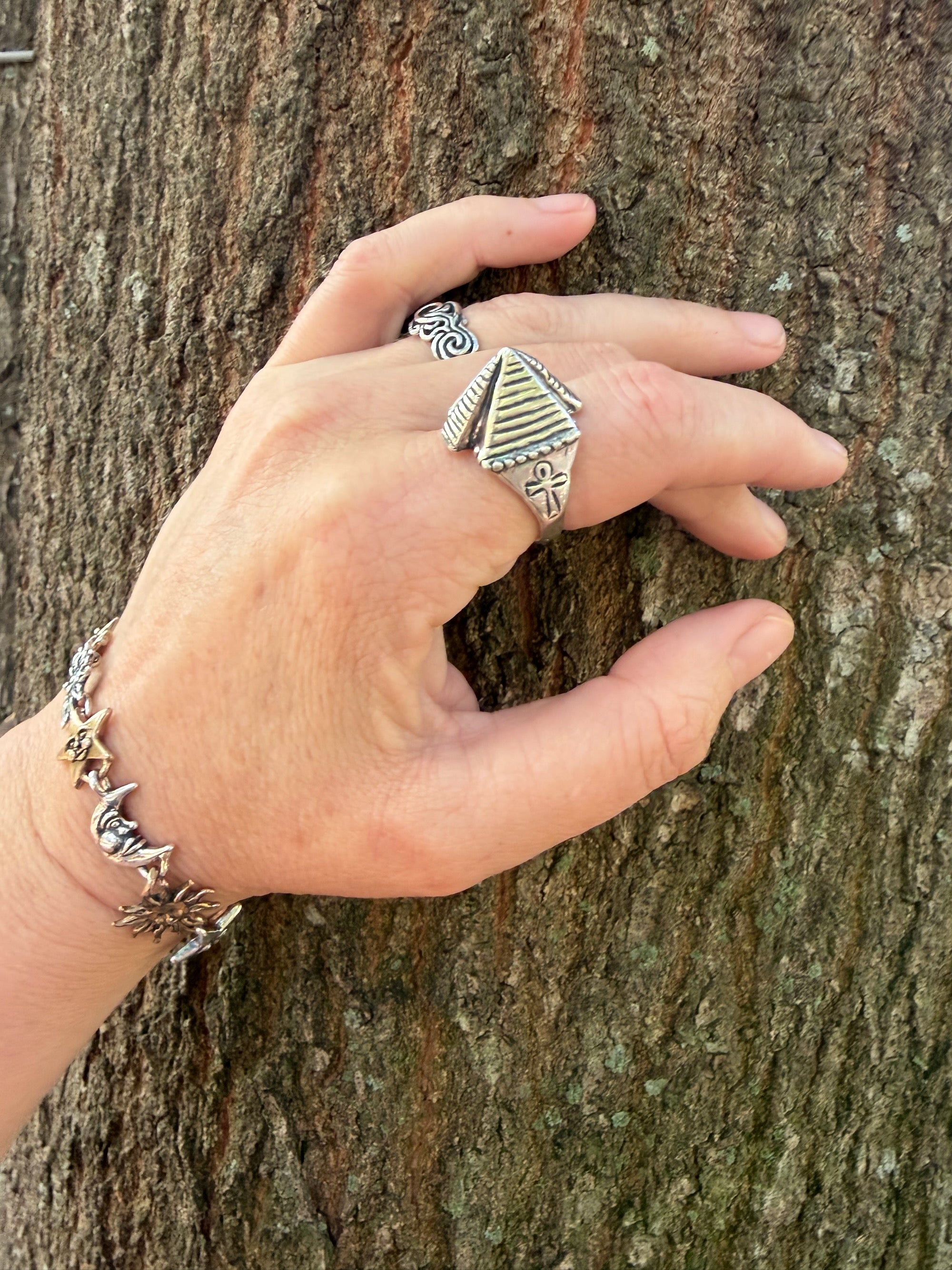 Pyramid Ring - Sterling Silver