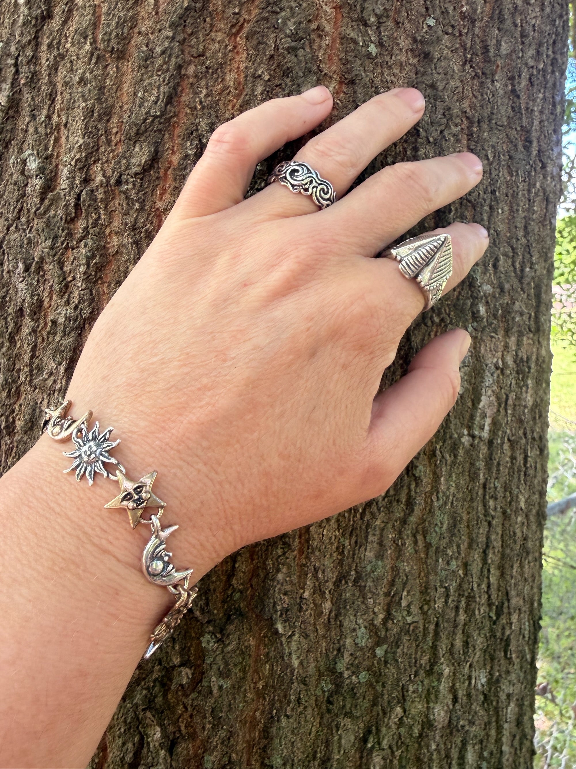 Pyramid Ring - Sterling Silver