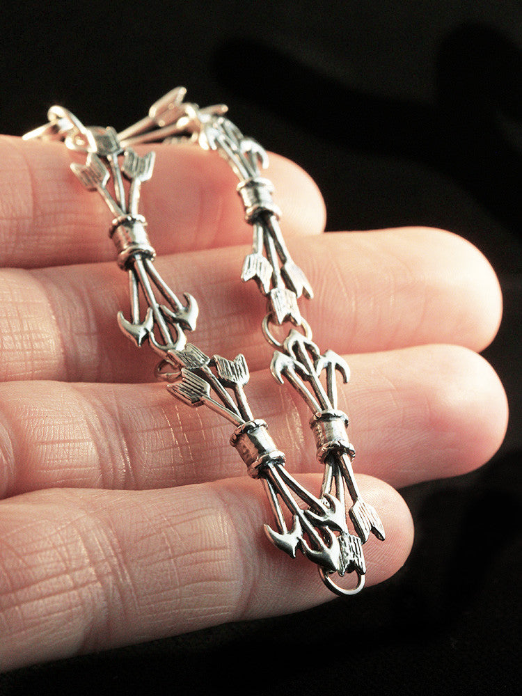 Quiver and Arrow Bracelet in Silver