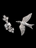 Mocking Jay, Quiver and Arrow Ear Cuff Combo - Silver
