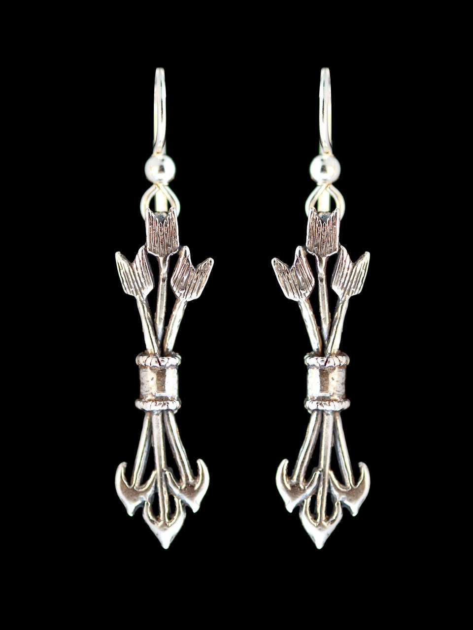 Quiver and Arrow Earrings - Sterling Silver