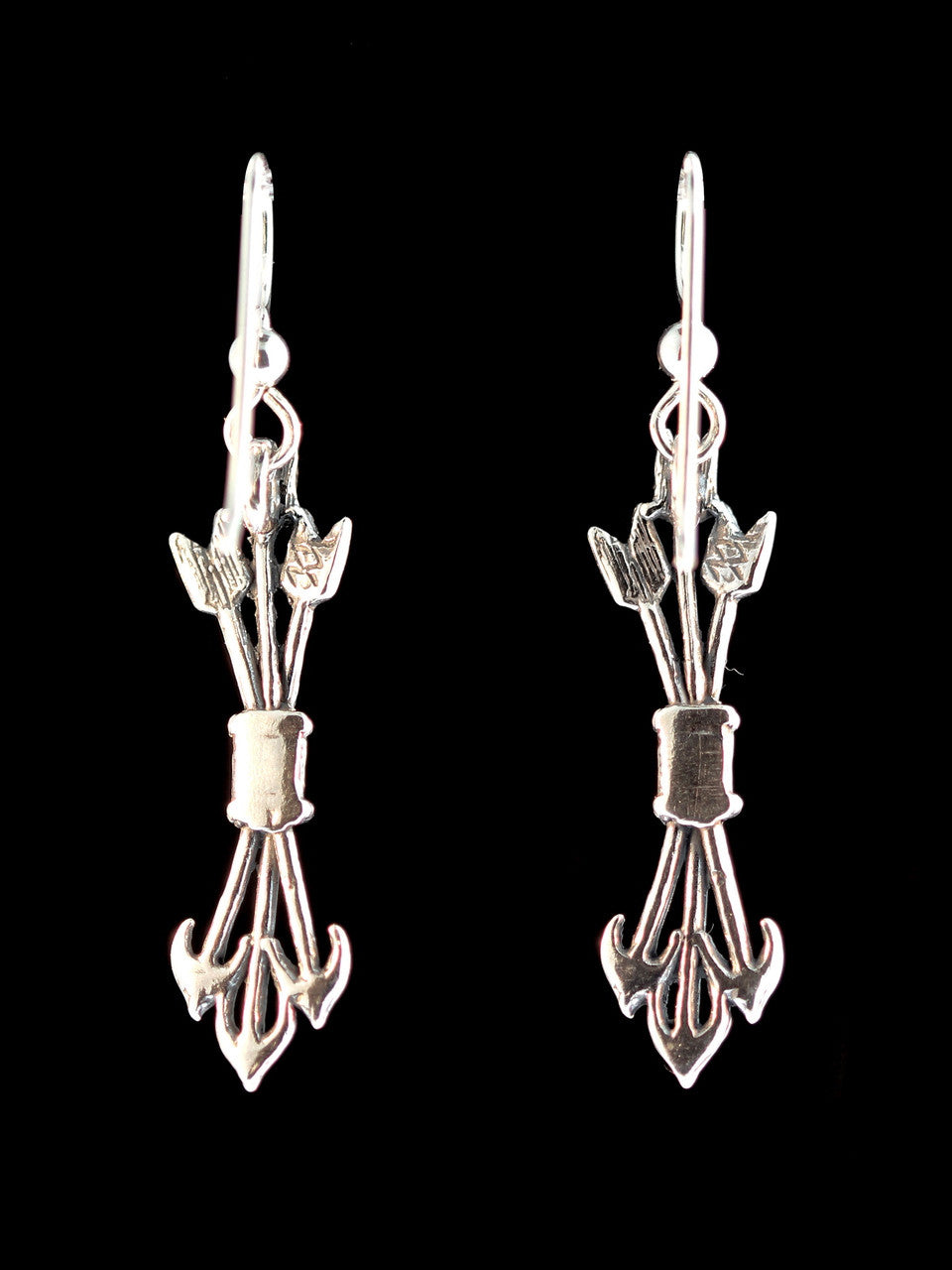 Quiver and Arrow Earrings - Sterling Silver