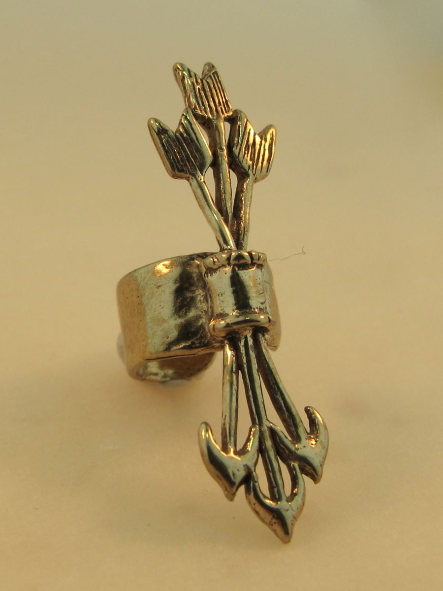 Quiver and Arrows Ear Cuff in Bronze