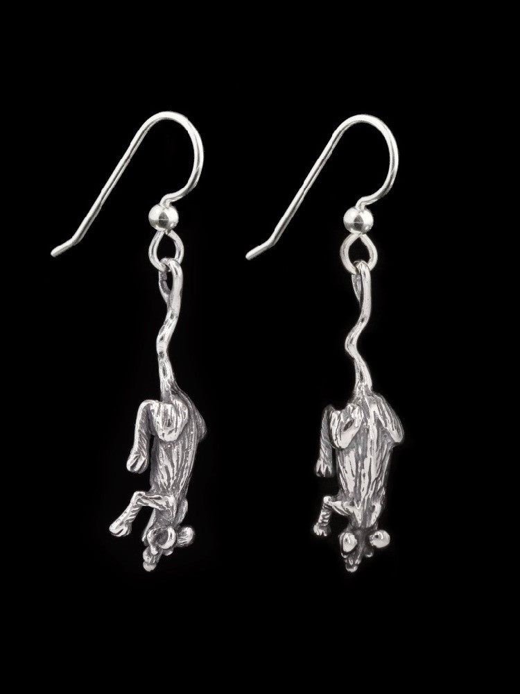 Rat Earrings in Silver