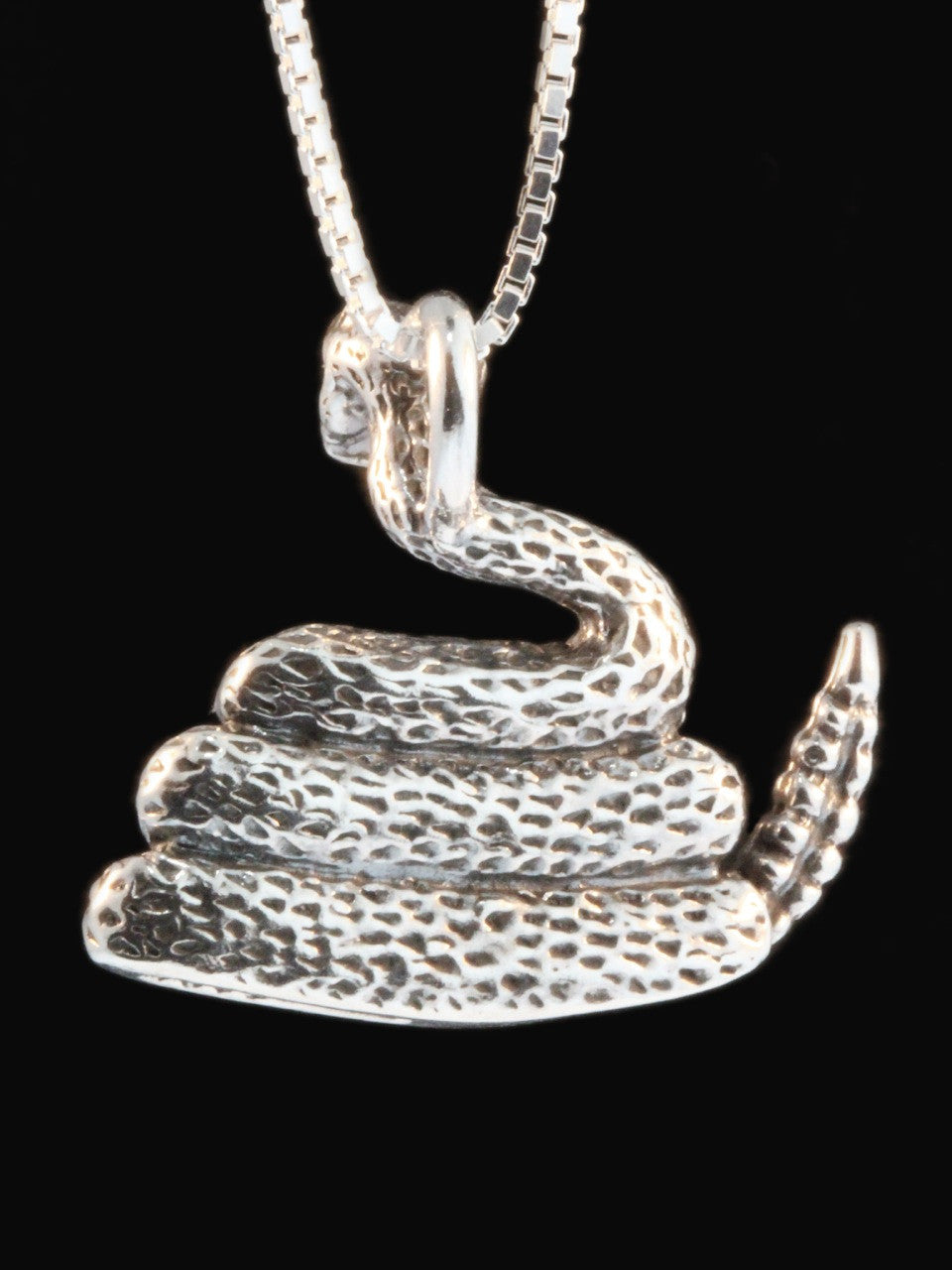 Rattlesnake Pendant - Silver