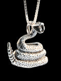 Rattlesnake Pendant - Sterling Silver