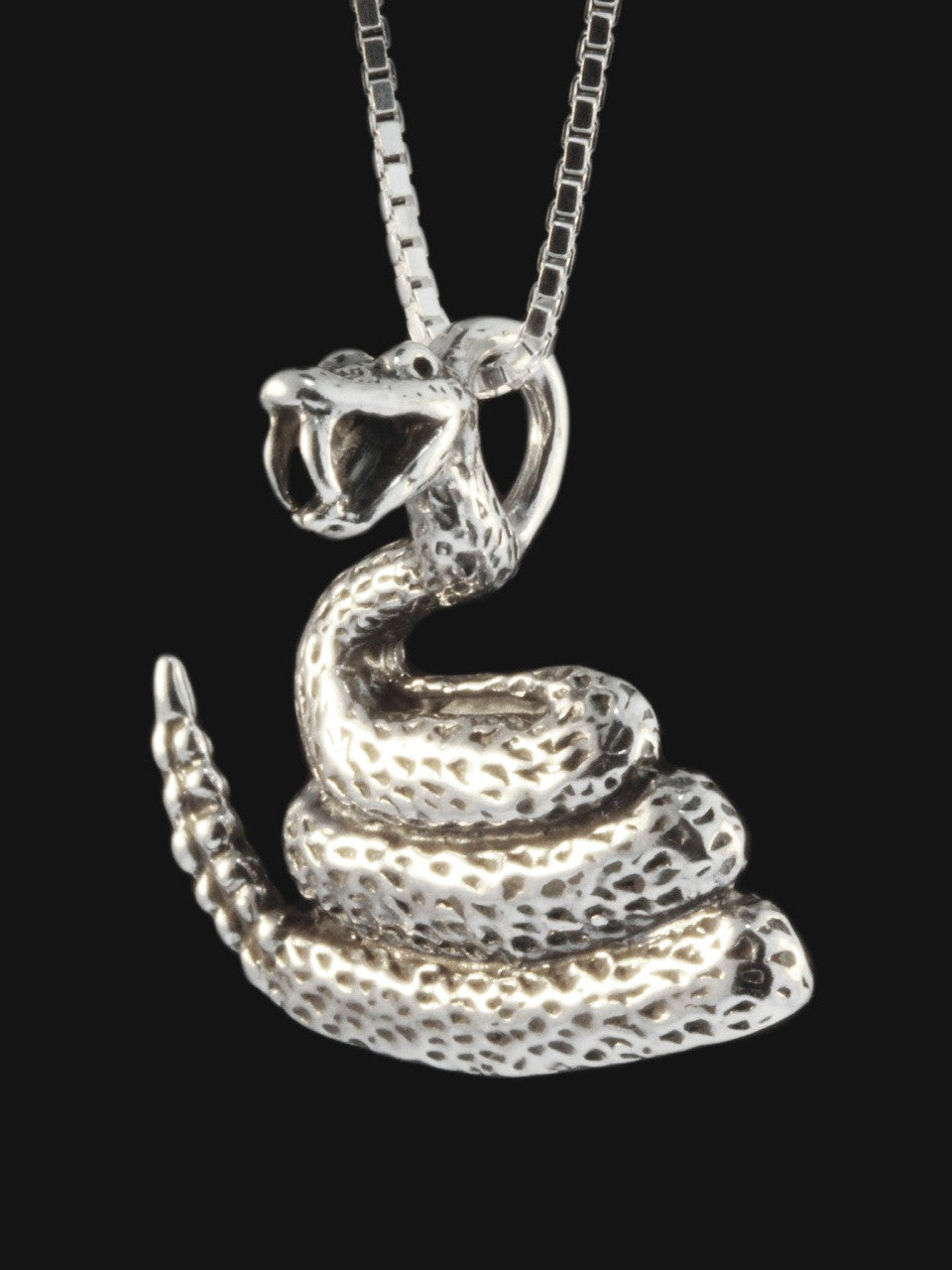 Rattlesnake Pendant - Silver