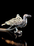 Raven Pendant - Forward Facing - Sterling Silver